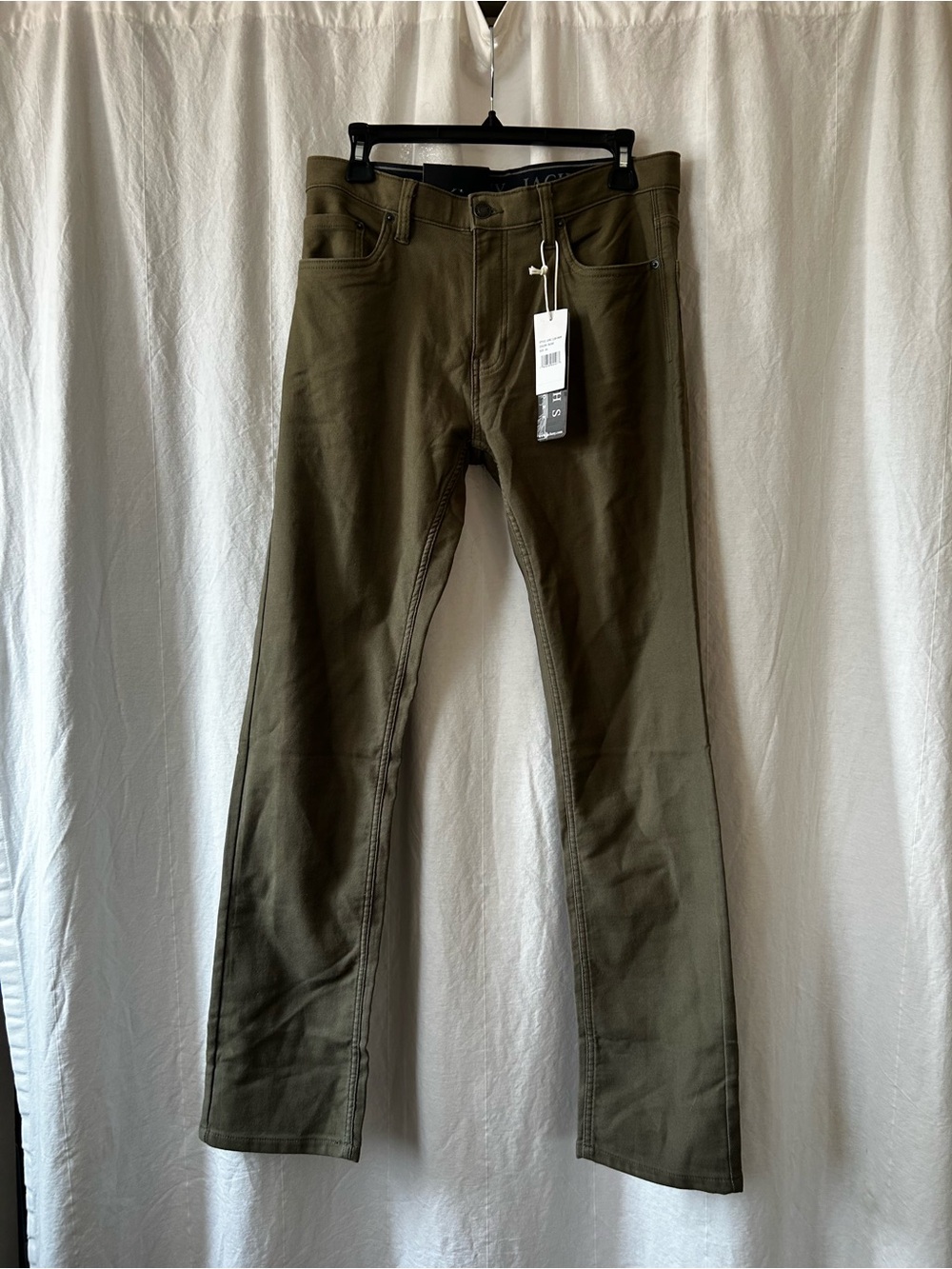 Jachs Men's Olive Straight-Leg Jeans
